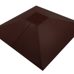 Колпак на столб Под фонарь Grand Line, 0,5 Satin, RAL 8017, 390*390 мм