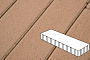 Плитка тротуарная Готика Profi, Плита, оранжевый, частичный прокрас, б/ц, 500*125*100 мм