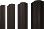Штакетник М-образный В фигурный 0,5 Satin Matt TX RR 32 темно-коричневый