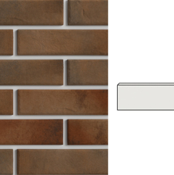 Термопанель угловая на пенополистироле (ППС) с клинкерной плиткой BestPoint Retro Brick Cardamon 115/236*456*40 мм