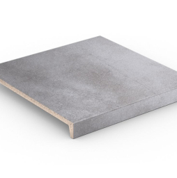 Клинкерная ступень угловая Loftstufe Stroeher Keraplatte Aera, 705 beton, 340*340*35*11 мм