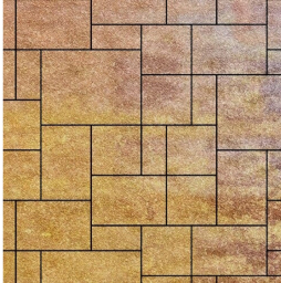 Плитка тротуарная SteinRus Инсбрук Альпен А.7.Псм.4, Native, ColorMix Брайс, толщина 40 мм