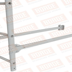 Лестница фасадная Borge (нижняя секция) оцинкованная RAL 9006, 2,7 м