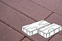 Плитка тротуарная Готика Profi, Доска фактурная, темно-коричневый, частичный прокрас, с/ц, комплект 2 шт