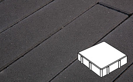 Плитка тротуарная Готика Profi, Квадрат, черный, частичный прокрас, с/ц, 150*150*80 мм
