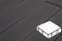 Плитка тротуарная Готика Profi, Квадрат, черный, частичный прокрас, с/ц, 150*150*80 мм