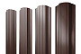 Штакетник Прямоугольный фигурный PurLite Мatt RAL 8017 шоколад
