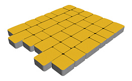 Плитка тротуарная SteinRus Инсбрук Альт Нео, гладкая, желтый, толщина 60 мм