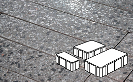 Плитка тротуарная Готика, City Granite FINO, Новый Город, Галенит, 260/160/100*160*80 мм