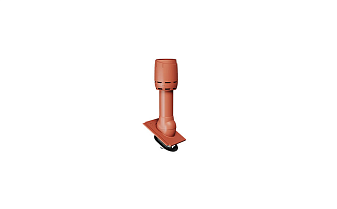 Дефлектор вытяжной вентялции для плоской черепицы BRAAS, D125 мм, красный