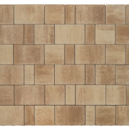 Плитка тротуарная BRAER Старый город Ландхаус Color Mix Миндаль, толщина 80 мм