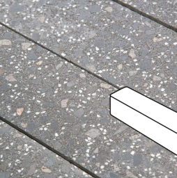 Плитка тротуарная Готика, Granite FINO, Ригель Б.3.П.8, Ильменит, 360*80*80 мм