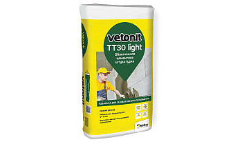 Штукатурка цементная vetonit TT30 light серый 25 кг