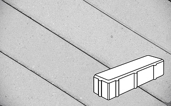 Плитка тротуарная Готика Profi, Брусок, светло-серый, частичный прокрас, с/ц, 180*60*80 мм