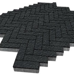 Плитка тротуарная SteinRus Паркет Б.2.П.6, Old-age, черный, 210*70*60 мм
