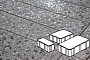Плитка тротуарная Готика, Granite FINO, Новый Город, Галенит, 240/160/80*160*60 мм