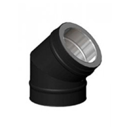 Отвод Schiedel PERMETER 25 45 град. черный, D 200/250 мм