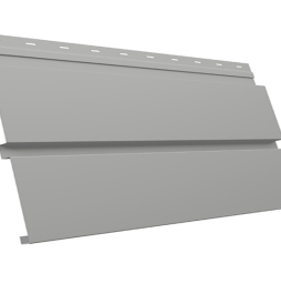 Софит металлический Grand Line Квадро брус без перфорации, сталь 0,5 мм Satin, RAL 9006 бело-алюминиевый