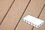 Плитка тротуарная Готика Profi, Плита без фаски, палевый, частичный прокрас, б/ц, 600*200*100 мм