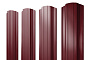 Штакетник Прямоугольный фигурный Drap TX RAL 3005 красное вино