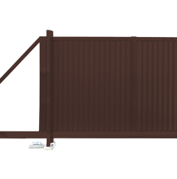 Откатные ворота Grand Line Estet, RAL 8017, 2000*4500 мм