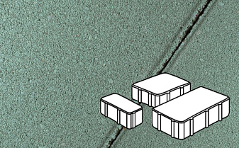 Плитка тротуарная Готика Profi, Новый Город, зеленый, частичный прокрас, б/ц, толщина 80 мм, комплект 3 шт