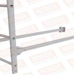 Лестница фасадная Borge (верхняя секция) оцинкованная RAL 7004, 2,7 м