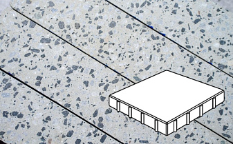 Плитка тротуарная Готика, Granite FINO, Квадрат, Грис Парга, 400*400*60 мм