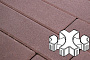 Плитка тротуарная Готика Profi, Эко-фантазия, темно-коричневый, частичный прокрас, с/ц, 300*300*80 мм
