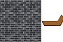 Клинкерная облицовочная угловая плитка King Klinker Dream House для НФС, 33 Black diamond, 240*71*115*14 мм