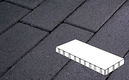 Плитка тротуарная Готика Profi, Плита, суперчерный, частичный прокрас, с/ц, 800*400*100 мм