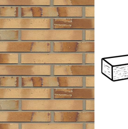 Кирпич клинкерный Muhr 06S Hellbraun-bunt Spezial рустик, 240*90*40 мм по выгодной ценеКирпич клинкерный Muhr 06S Hellbraun-bunt Spezial рустик, 240*90*40 мм