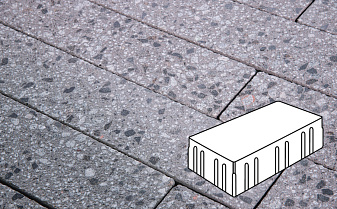 Плитка тротуарная Готика, Granite FINERRO, Скада без фаски, Галенит, 225*150*100 мм