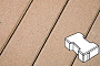 Плитка тротуарная Готика Profi, Катушка, палевый, частичный прокрас, б/ц, 200*165*60 мм