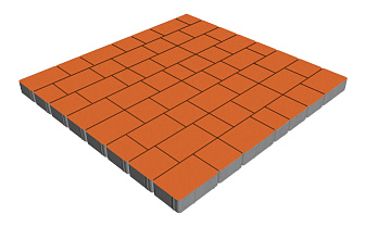 Плитка тротуарная SteinRus Инсбрук Альт Брик, гладкая, оранжевый, толщина 60 мм