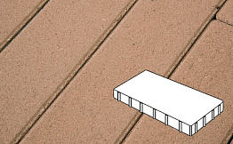 Плитка тротуарная Готика Profi, Плита без фаски, оранжевый, частичный прокрас, б/ц, 600*200*100 мм