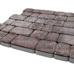 Плитка тротуарная SteinRus Инсбрук Альт Б.1.Фсм.6, Native, ColorMix Умбра, толщина 60 мм