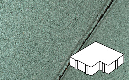 Плитка тротуарная Готика Profi, Калипсо, зеленый, частичный прокрас, б/ц, 200*200*60 мм