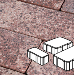 Плитка тротуарная Готика, Granite FINO, Новый Город В.2.Псм.8, Сансет, 260/160/100*160*80 мм