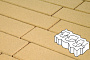 Плитка тротуарная Готика Profi, Газонная решетка, желтый, частичный прокрас, б/ц, 450*225*80 мм