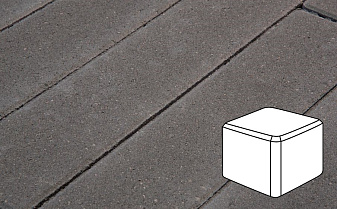 Плитка тротуарная Готика Profi, Куб, темно-серый, частичный прокрас, с/ц, 80*80*80 мм