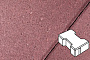 Плитка тротуарная Готика Profi, Катушка, красный, частичный прокрас, с/ц, 200*165*60 мм