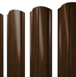 Штакетник Полукруглый Slim фигурный Print Elite Choco Wood