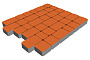 Плитка тротуарная SteinRus Инсбрук Альт Нео, гладкая, оранжевый, толщина 60 мм
