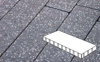 Плитка тротуарная Готика, Granite FINERRO, Плита, Ильменит, 800*400*100 мм