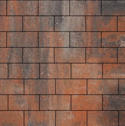 Плитка тротуарная SteinRus Прямоугольник В.6.П.8, Native, ColorMix Рей, 200*100*80 мм