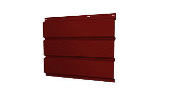 Софит металлический Grand Line с центральной перфорацией, сталь 0,5 мм Satin, RAL 3011 коричнево-красный