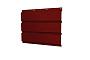 Софит металлический Grand Line с центральной перфорацией, сталь 0,5 мм Satin, RAL 3011 коричнево-красный