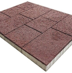 Плитка тротуарная SteinRus Инсбрук Ланс Б.5.Псм.6, Nature Stone, Маджента, толщина 60 мм