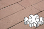 Плитка тротуарная Готика Profi, Эко-фантазия, коричневый, частичный прокрас, б/ц, 300*300*80 мм